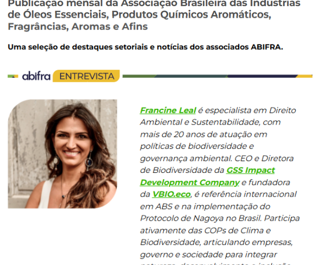 Francine Leal, CEO e Diretora de Biodiversidade da GSS Impact Development Company